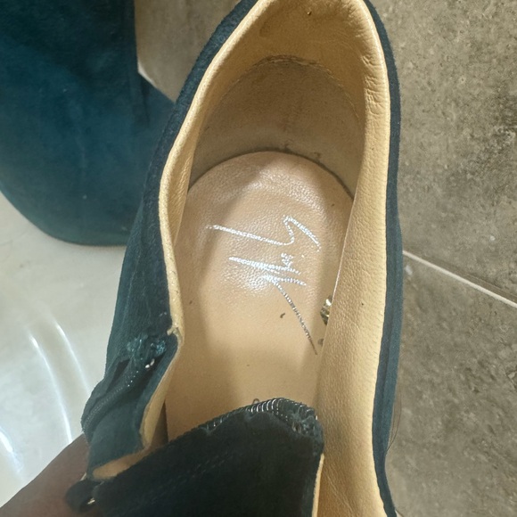 Giuseppe Zanotti Dark Teal Heeled Boots - Picture 8 of 8